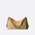 PRADA GROSSE HANDTASCHE AUS HÄKELSTRICK UND LEDER