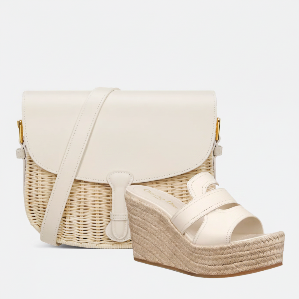 DIOR BOBBY MEDIUM TASCHE UND 30 MONTAIGNE WEDGE SLIDE SET